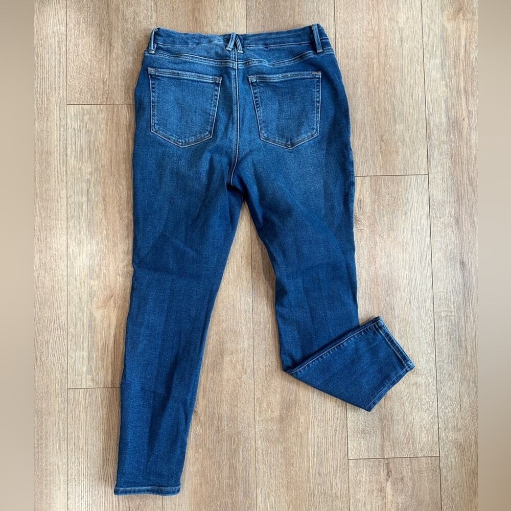 Good American High Rise Skinny Jeans 30 27” Inseam Medium Wash Stretch - Picture 2 of 4